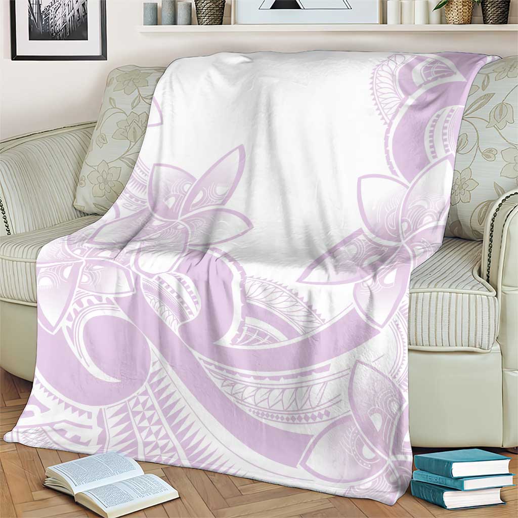 Polynesian Tribal Plumeria Lotu Tamaiti Blanket Pastel Mauve LT9 - Polynesian Pride