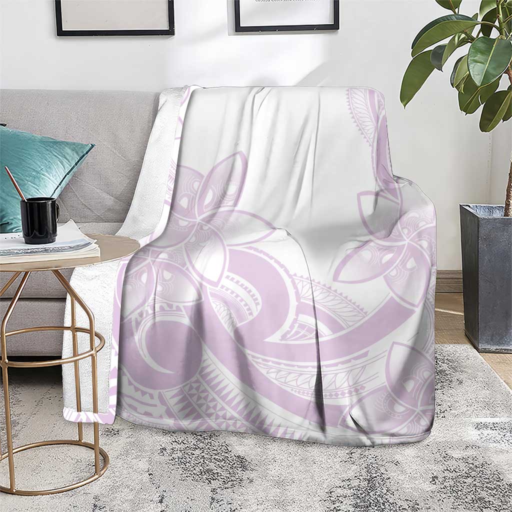 Polynesian Tribal Plumeria Lotu Tamaiti Blanket Pastel Mauve LT9 - Polynesian Pride