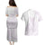 Polynesian Tribal Plumeria Lotu Tamaiti Couples Matching Puletasi and Hawaiian Shirt Pastel Mauve - Polynesian Pride
