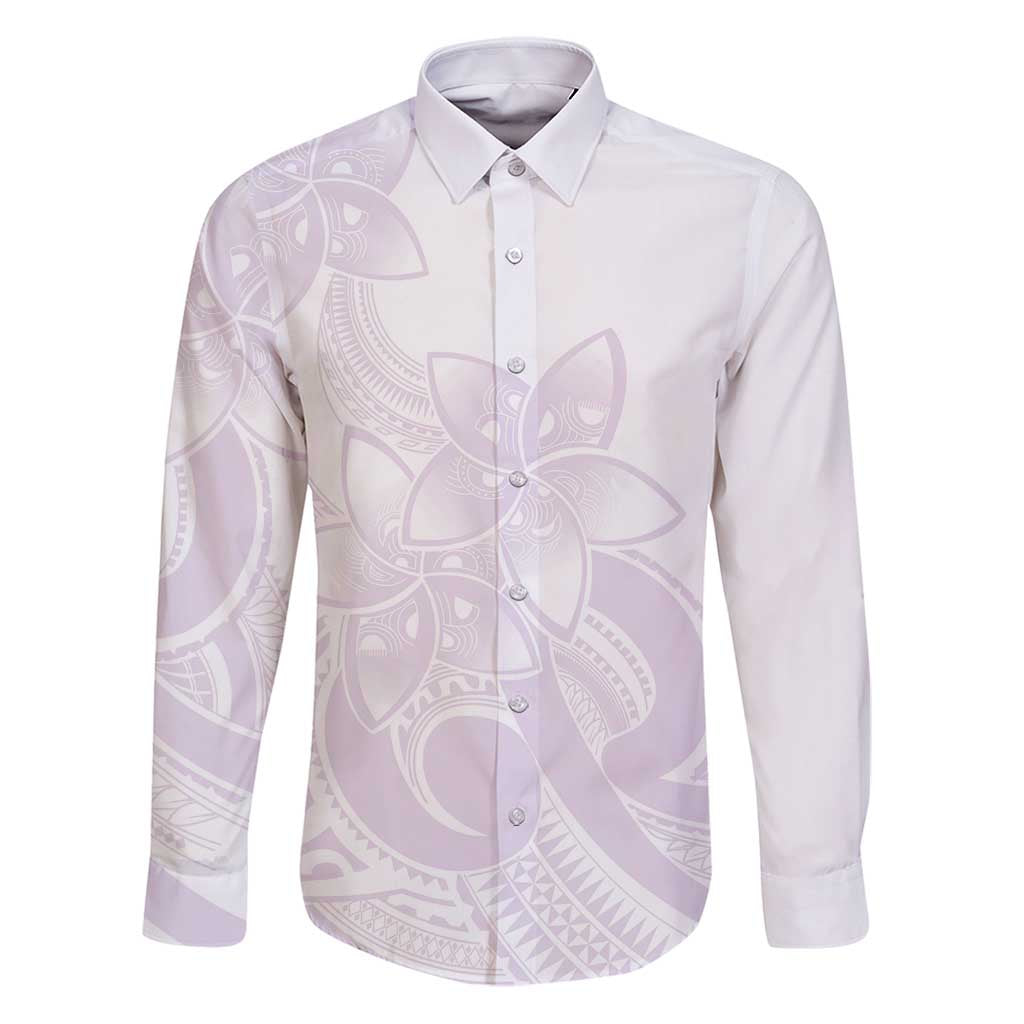 Polynesian Tribal Plumeria Lotu Tamaiti Family Matching Puletasi and Hawaiian Shirt Pastel Mauve - Polynesian Pride