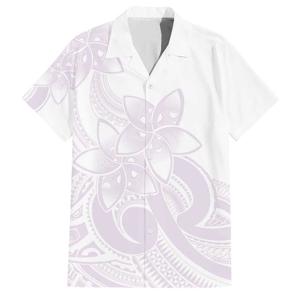 Polynesian Tribal Plumeria Lotu Tamaiti Family Matching Tank Maxi Dress and Hawaiian Shirt Pastel Mauve - Polynesian Pride