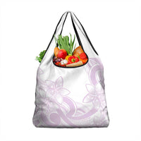 Polynesian Tribal Plumeria Lotu Tamaiti Grocery Bag Pastel Mauve - Polynesian Pride