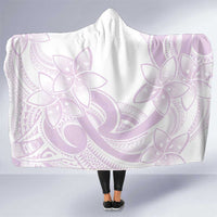 Polynesian Tribal Plumeria Lotu Tamaiti Hooded Blanket Pastel Mauve - Polynesian Pride