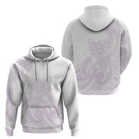 Polynesian Tribal Plumeria Lotu Tamaiti Hoodie Pastel Mauve - Polynesian Pride