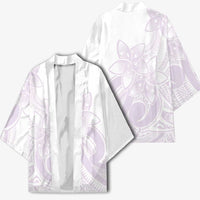 Polynesian Tribal Plumeria Lotu Tamaiti Kimono Pastel Mauve - Polynesian Pride