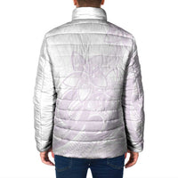 Polynesian Tribal Plumeria Lotu Tamaiti Padded Jacket Pastel Mauve - Polynesian Pride