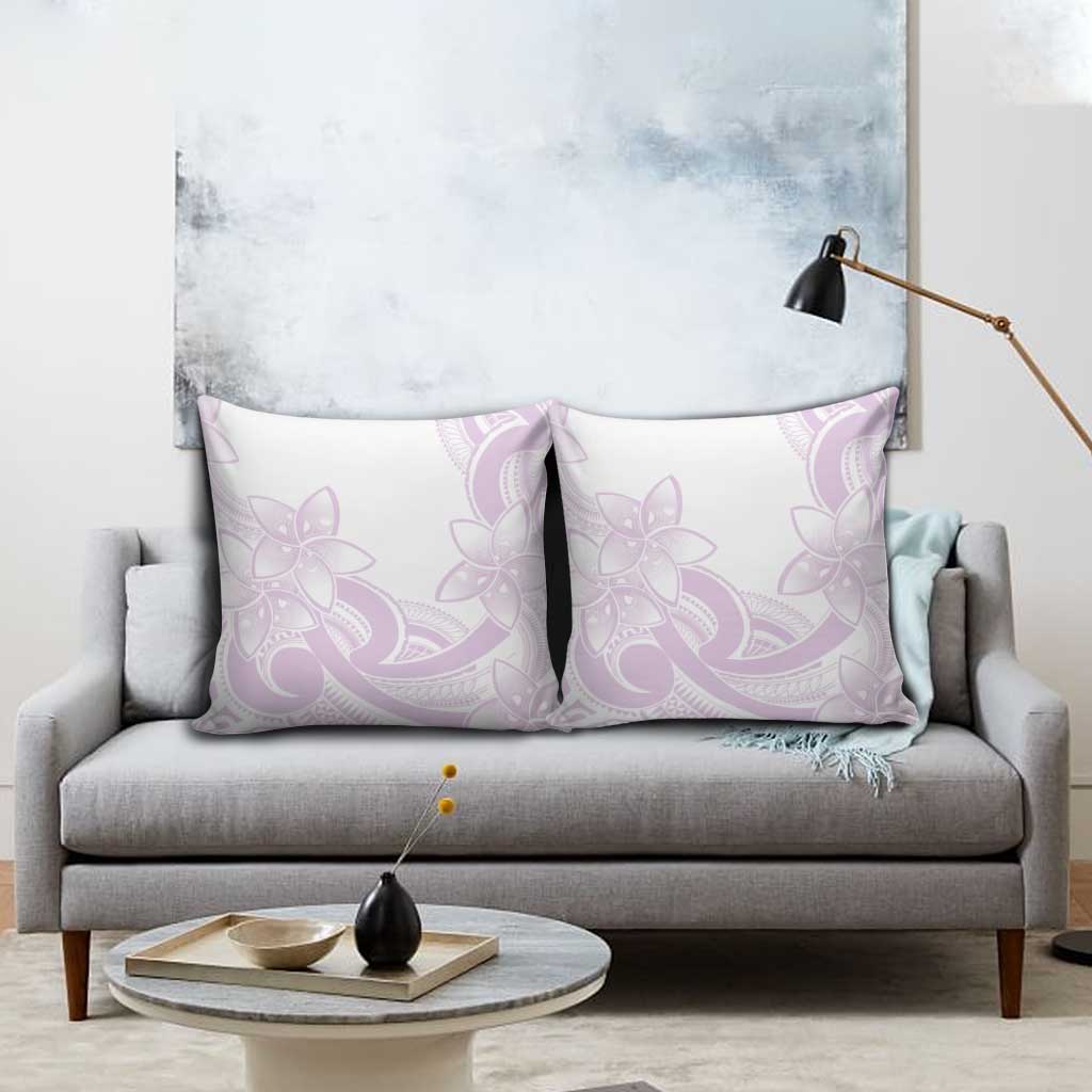 Polynesian Tribal Plumeria Lotu Tamaiti Pillow Cover Pastel Mauve - Polynesian Pride