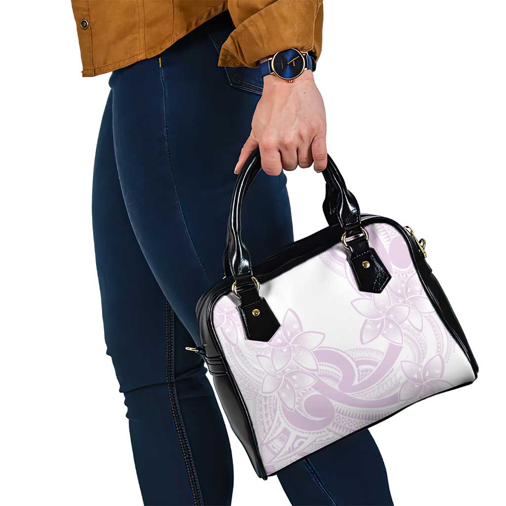 Polynesian Tribal Plumeria Lotu Tamaiti Shoulder Handbag Pastel Mauve - Polynesian Pride