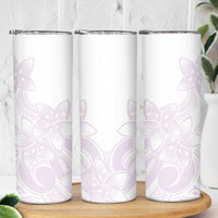 Polynesian Tribal Plumeria Lotu Tamaiti Skinny Tumbler Pastel Mauve - Polynesian Pride