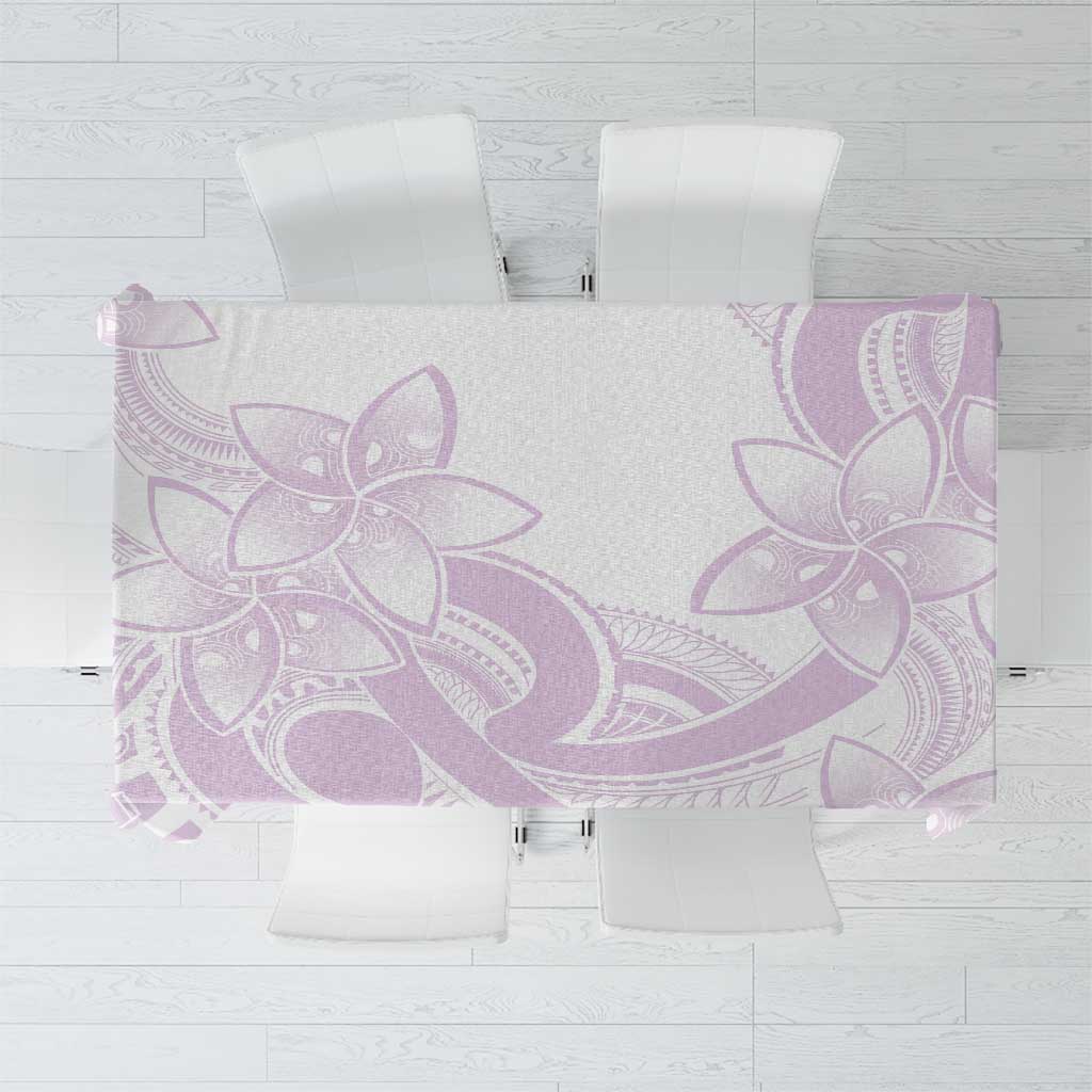 Polynesian Tribal Plumeria Lotu Tamaiti Tablecloth Pastel Mauve - Polynesian Pride
