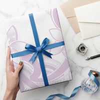 Polynesian Tribal Plumeria Lotu Tamaiti Wrapping Paper Pastel Mauve - Polynesian Pride