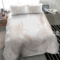 Polynesian Tribal Plumeria Lotu Tamaiti Bedding Set Pastel Nude - Polynesian Pride