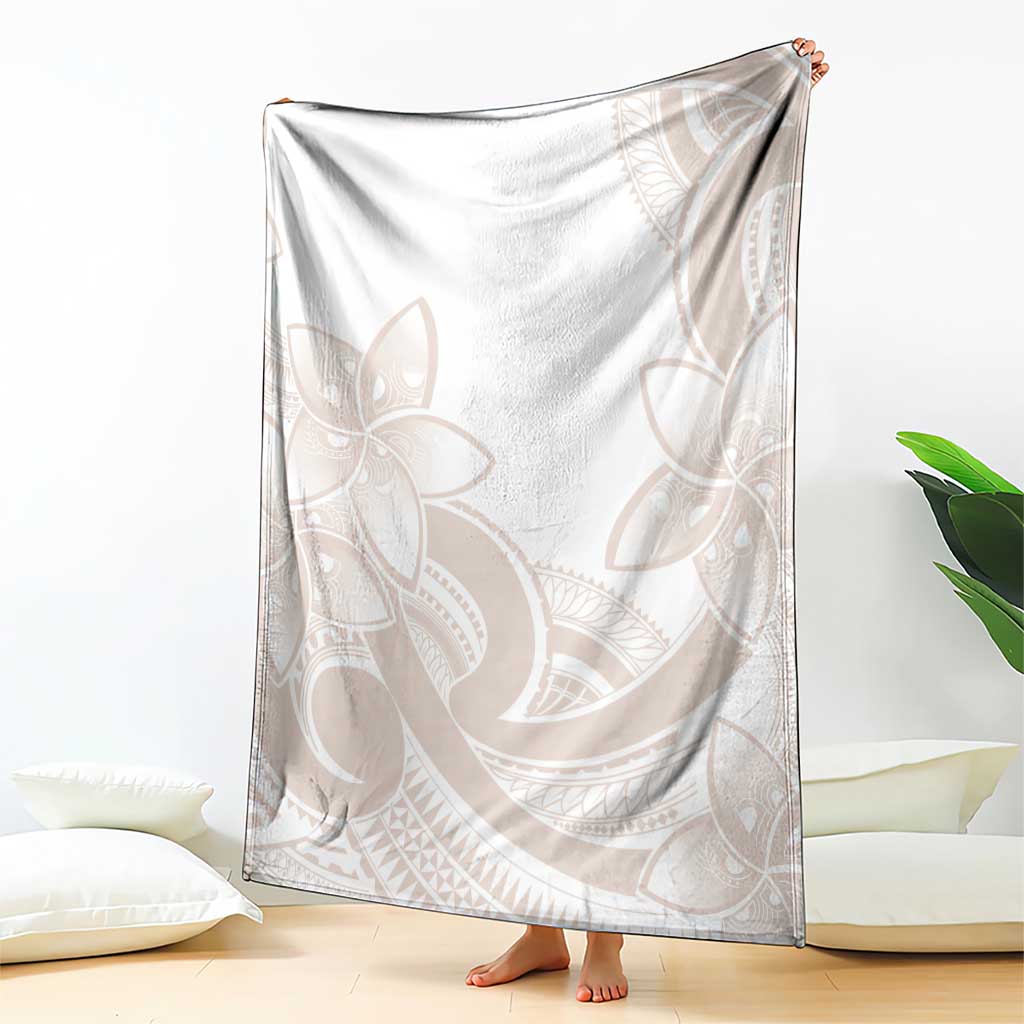 Polynesian Tribal Plumeria Lotu Tamaiti Blanket Pastel Nude LT9 - Polynesian Pride