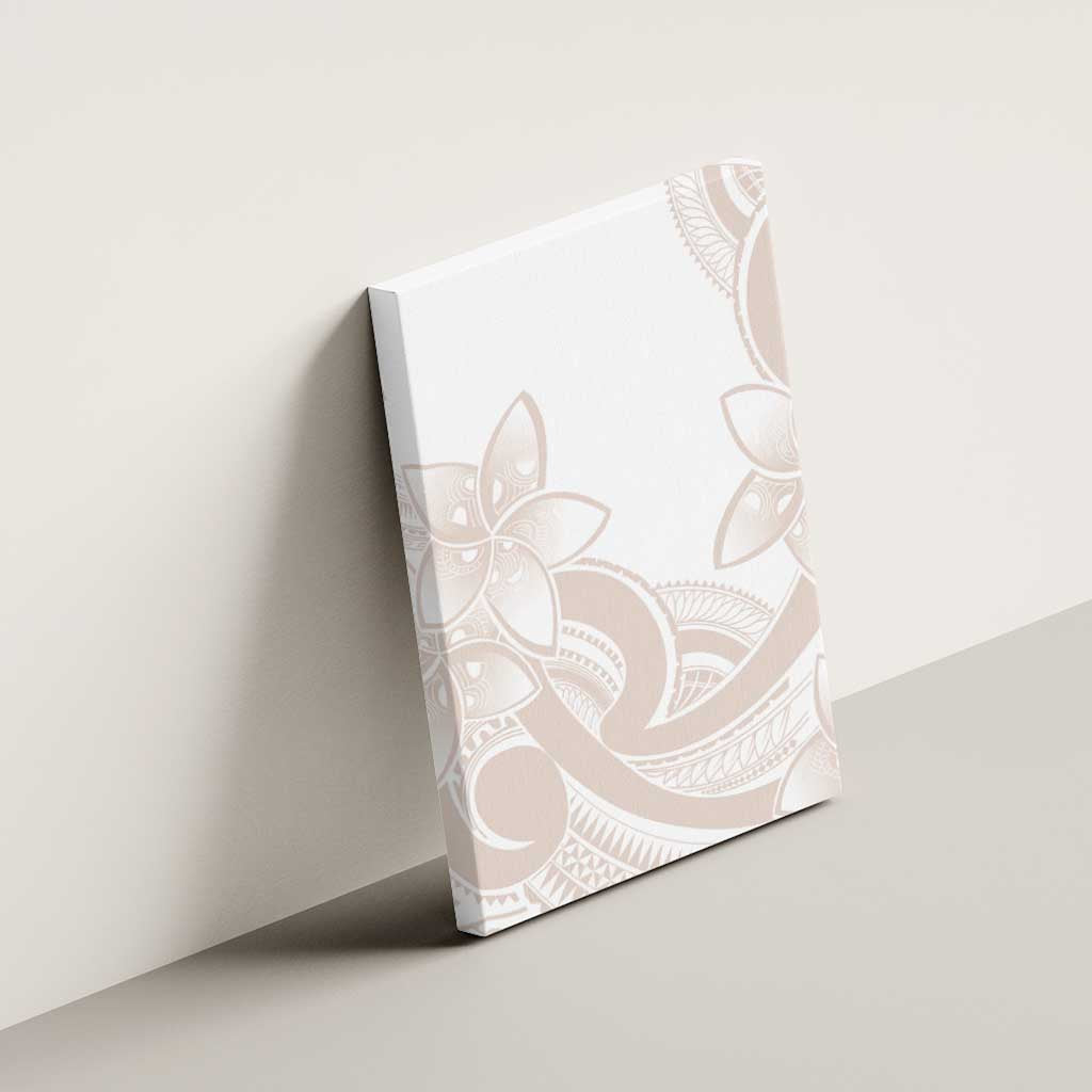 Polynesian Tribal Plumeria Lotu Tamaiti Canvas Wall Art Pastel Nude LT9 - Polynesian Pride
