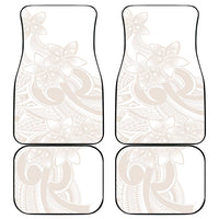 Polynesian Tribal Plumeria Lotu Tamaiti Car Mats Pastel Nude - Polynesian Pride