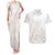 Polynesian Tribal Plumeria Lotu Tamaiti Couples Matching Tank Maxi Dress and Hawaiian Shirt Pastel Nude - Polynesian Pride