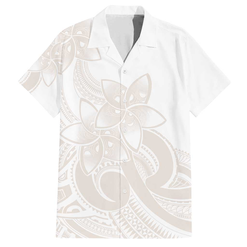 Polynesian Tribal Plumeria Lotu Tamaiti Family Matching Puletasi and Hawaiian Shirt Pastel Nude - Polynesian Pride