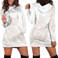 Polynesian Tribal Plumeria Lotu Tamaiti Hoodie Dress Pastel Nude LT9 - Polynesian Pride