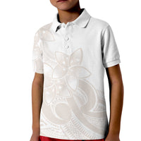 Polynesian Tribal Plumeria Lotu Tamaiti Kid Polo Shirt Pastel Nude - Polynesian Pride
