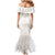 Polynesian Tribal Plumeria Lotu Tamaiti Mermaid Dress Pastel Nude - Polynesian Pride