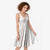 Polynesian Tribal Plumeria Lotu Tamaiti Midi Dress Pastel Nude - Polynesian Pride