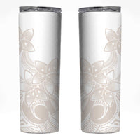 Polynesian Tribal Plumeria Lotu Tamaiti Skinny Tumbler Pastel Nude - Polynesian Pride
