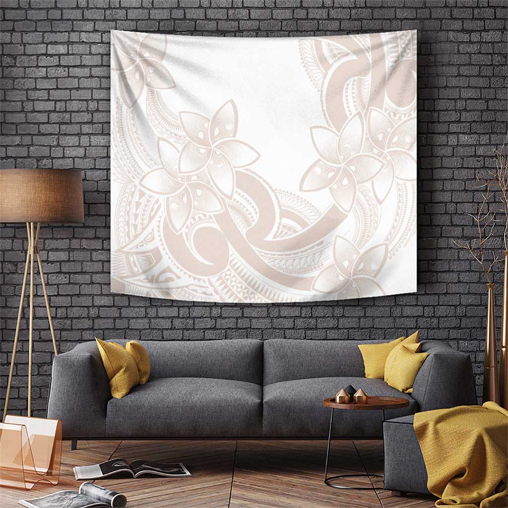 Polynesian Tribal Plumeria Lotu Tamaiti Tapestry Pastel Nude LT9 Nude - Polynesian Pride