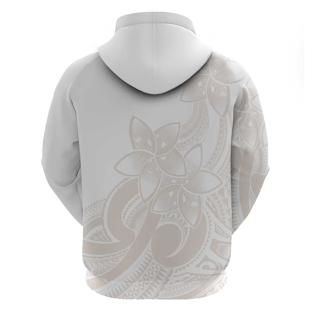 Polynesian Tribal Plumeria Lotu Tamaiti Zip Hoodie Pastel Nude LT9 - Polynesian Pride