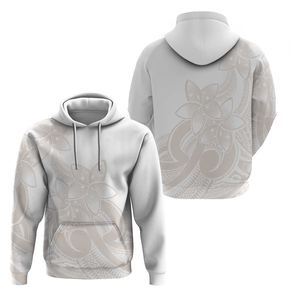 Polynesian Tribal Plumeria Lotu Tamaiti Zip Hoodie Pastel Nude LT9 - Polynesian Pride