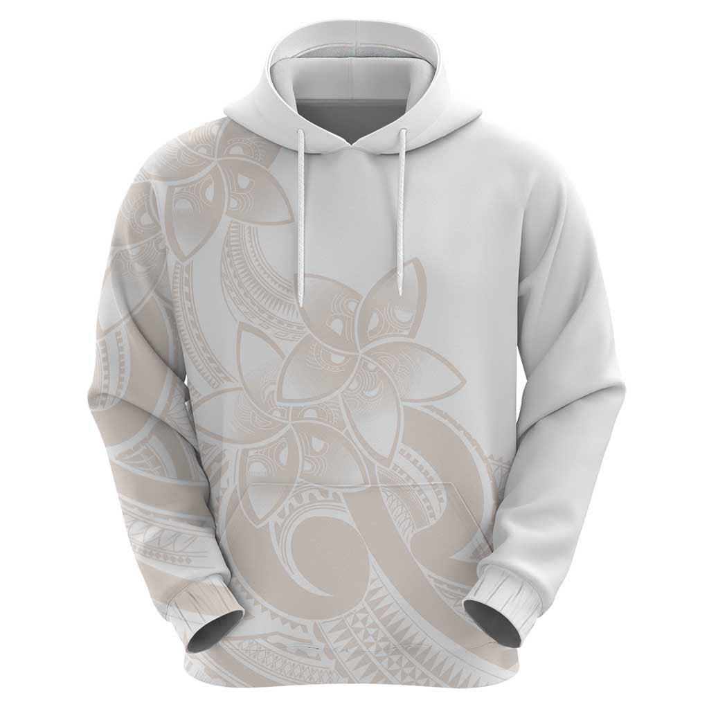 Polynesian Tribal Plumeria Lotu Tamaiti Zip Hoodie Pastel Nude LT9 - Polynesian Pride