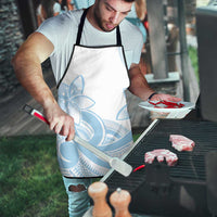 Polynesian Tribal Plumeria Lotu Tamaiti Apron Pastel Sky Blue - Polynesian Pride