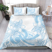 Polynesian Tribal Plumeria Lotu Tamaiti Bedding Set Pastel Sky Blue - Polynesian Pride
