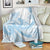 Polynesian Tribal Plumeria Lotu Tamaiti Blanket Pastel Sky Blue - Polynesian Pride