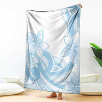 Polynesian Tribal Plumeria Lotu Tamaiti Blanket Pastel Sky Blue LT9 - Polynesian Pride