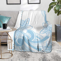 Polynesian Tribal Plumeria Lotu Tamaiti Blanket Pastel Sky Blue LT9 - Polynesian Pride