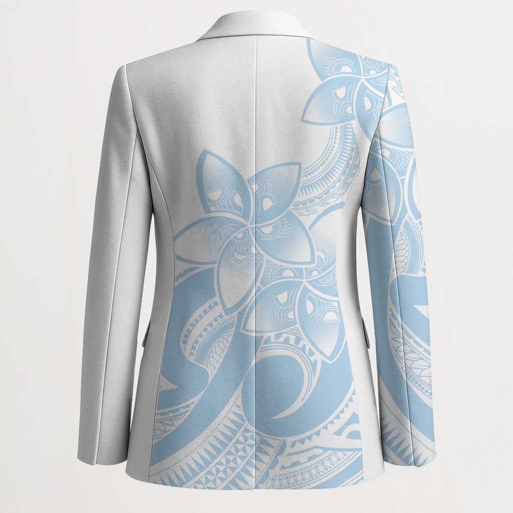 Polynesian Tribal Plumeria Lotu Tamaiti Blazer Pastel Sky Blue LT9 - Polynesian Pride
