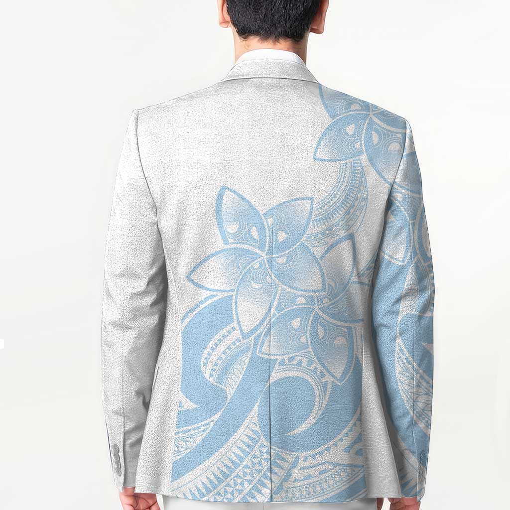 Polynesian Tribal Plumeria Lotu Tamaiti Blazer Pastel Sky Blue LT9 - Polynesian Pride