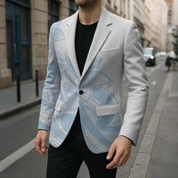 Polynesian Tribal Plumeria Lotu Tamaiti Blazer Pastel Sky Blue LT9 - Polynesian Pride
