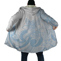 Polynesian Tribal Plumeria Lotu Tamaiti Cloak Pastel Sky Blue - Polynesian Pride