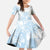 Polynesian Tribal Plumeria Lotu Tamaiti Family Matching Mermaid Dress and Hawaiian Shirt Pastel Sky Blue - Polynesian Pride