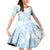 Polynesian Tribal Plumeria Lotu Tamaiti Family Matching Off Shoulder Short Dress and Hawaiian Shirt Pastel Sky Blue - Polynesian Pride