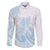 Polynesian Tribal Plumeria Lotu Tamaiti Family Matching Short Sleeve Bodycon Dress and Hawaiian Shirt Pastel Sky Blue - Polynesian Pride