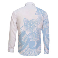 Polynesian Tribal Plumeria Lotu Tamaiti Family Matching Short Sleeve Bodycon Dress and Hawaiian Shirt Pastel Sky Blue - Polynesian Pride