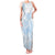 Polynesian Tribal Plumeria Lotu Tamaiti Family Matching Tank Maxi Dress and Hawaiian Shirt Pastel Sky Blue - Polynesian Pride