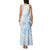 Polynesian Tribal Plumeria Lotu Tamaiti Family Matching Tank Maxi Dress and Hawaiian Shirt Pastel Sky Blue - Polynesian Pride