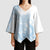 Polynesian Tribal Plumeria Lotu Tamaiti Kimono Sleeve Blouse Pastel Sky Blue - Polynesian Pride