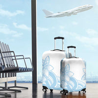Polynesian Tribal Plumeria Lotu Tamaiti Luggage Cover Pastel Sky Blue - Polynesian Pride
