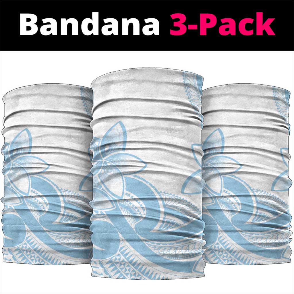 Polynesian Tribal Plumeria Lotu Tamaiti Neck Gaiter Pastel Sky Blue LT9