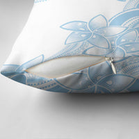 Polynesian Tribal Plumeria Lotu Tamaiti Pillow Cover Pastel Sky Blue - Polynesian Pride