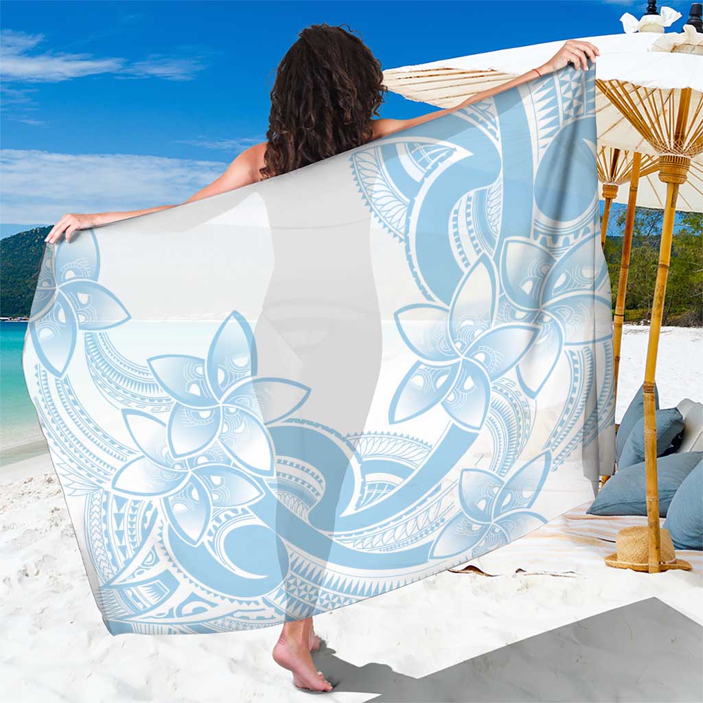 Polynesian Tribal Plumeria Lotu Tamaiti Sarong Pastel Sky Blue LT9 One Size 44 x 66 inches Blue - Polynesian Pride